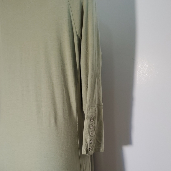 Soft Surroundings Elegant Olive Green Maxi Dress Size L - Picture 8 of 13